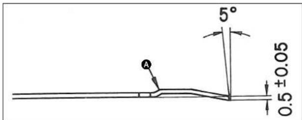 5° A 0.5 ±0.05