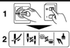 JUKI MH484 - (II) Explication des pictogrammes et étiquettes d'avertissement - 13