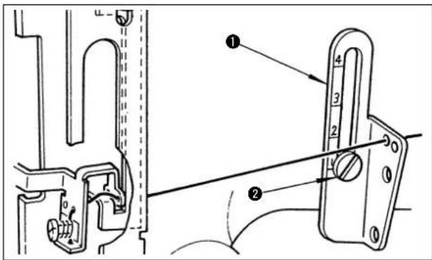 Technical diagram of a mechanical device with numbered components and labeled parts