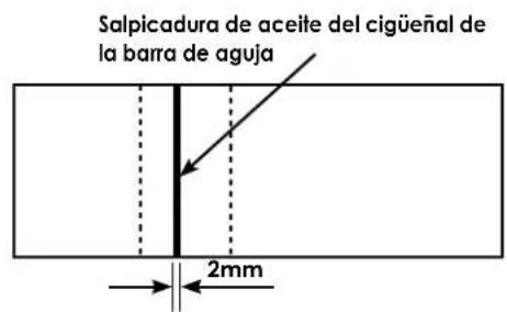 Salpicadura de aceite del cigüeñal de la barra de aguja 2mm