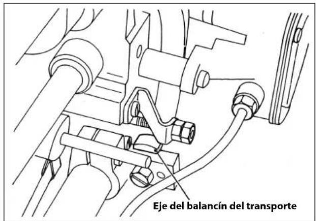 Eje del balancín del transporte