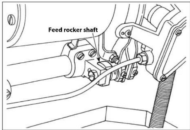 Feed rocker shaft