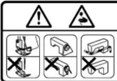 JUKI MH484 - (II) Explicación de indicaciones de advertencia y etiquetas de advertencia pictóricas - 12