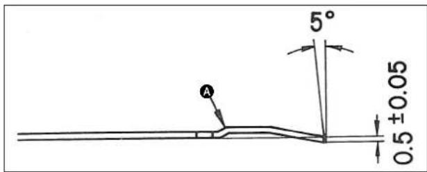 5° A 0.5 ±0.05