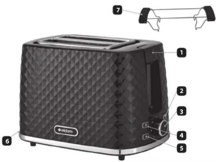 Eldom Tosti TO280C - TOSTADORA TO280C - 1