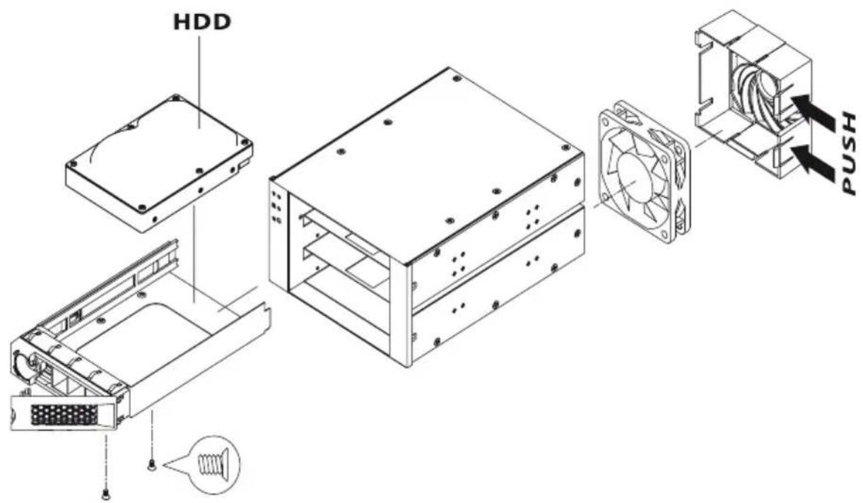 Icy Box IB553SSK - Montaz dysku twardego i Obudowy - 1