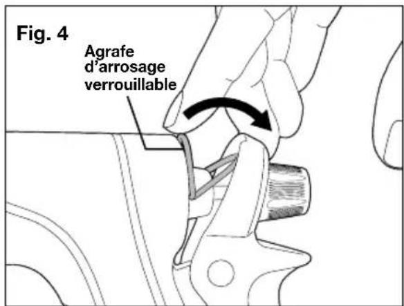 Fig. 4 Agrafe d'arrosage verrouillable