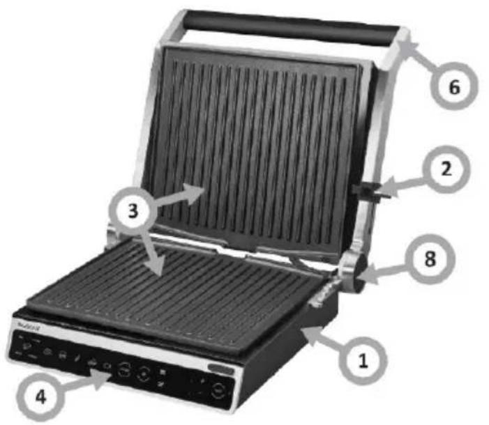 AMICA ProfiGrill GK 5011 - AUSSTATTUNG UND AUFBAU DES GERÄTS - 1