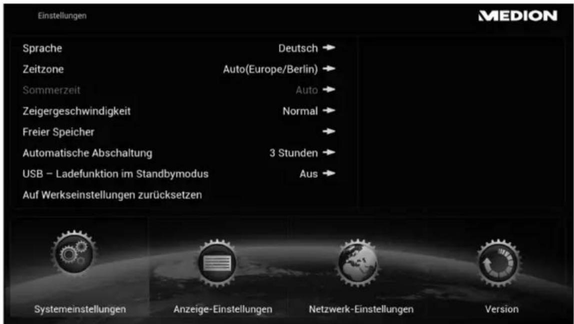 MEDION LIFE P85252 (MD 86883) - Systemeinstellungen - 1