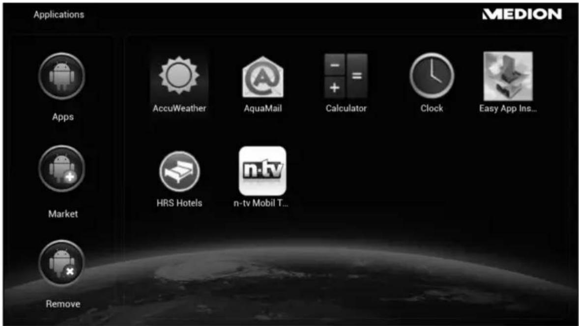 MEDION LIFE P85252 (MD 86883) - Apps installed on the Lifesmart TV - 1