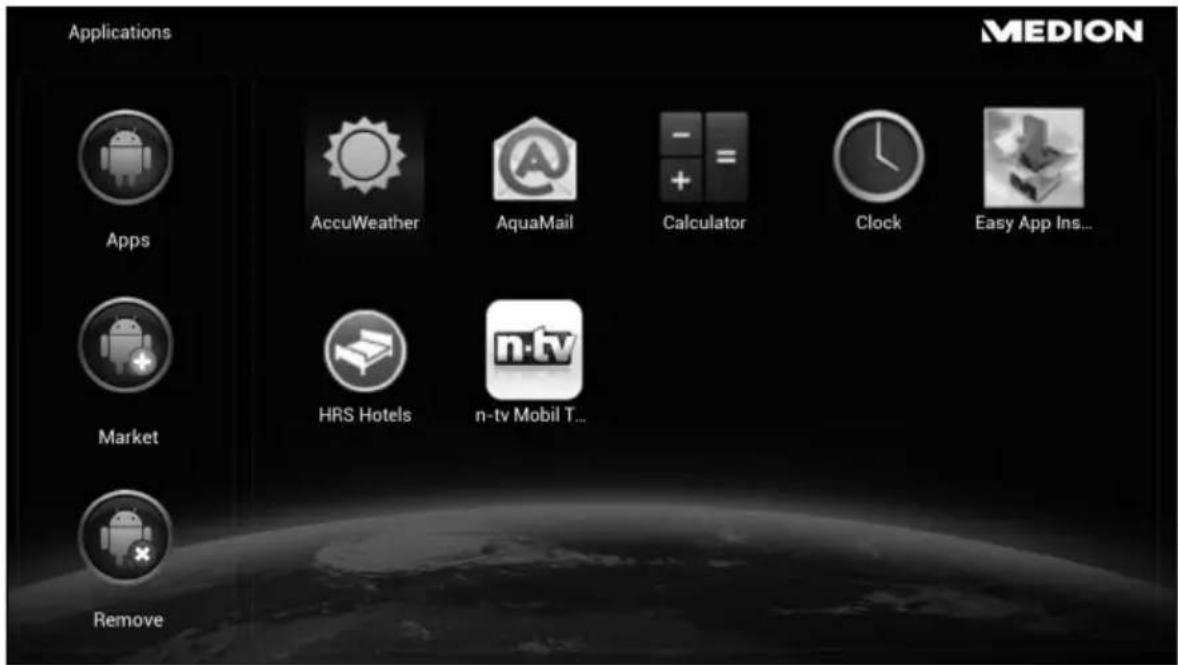 MEDION LIFE P85252 (MD 86883) - Applications installées sur le Lifesmart TV - 1