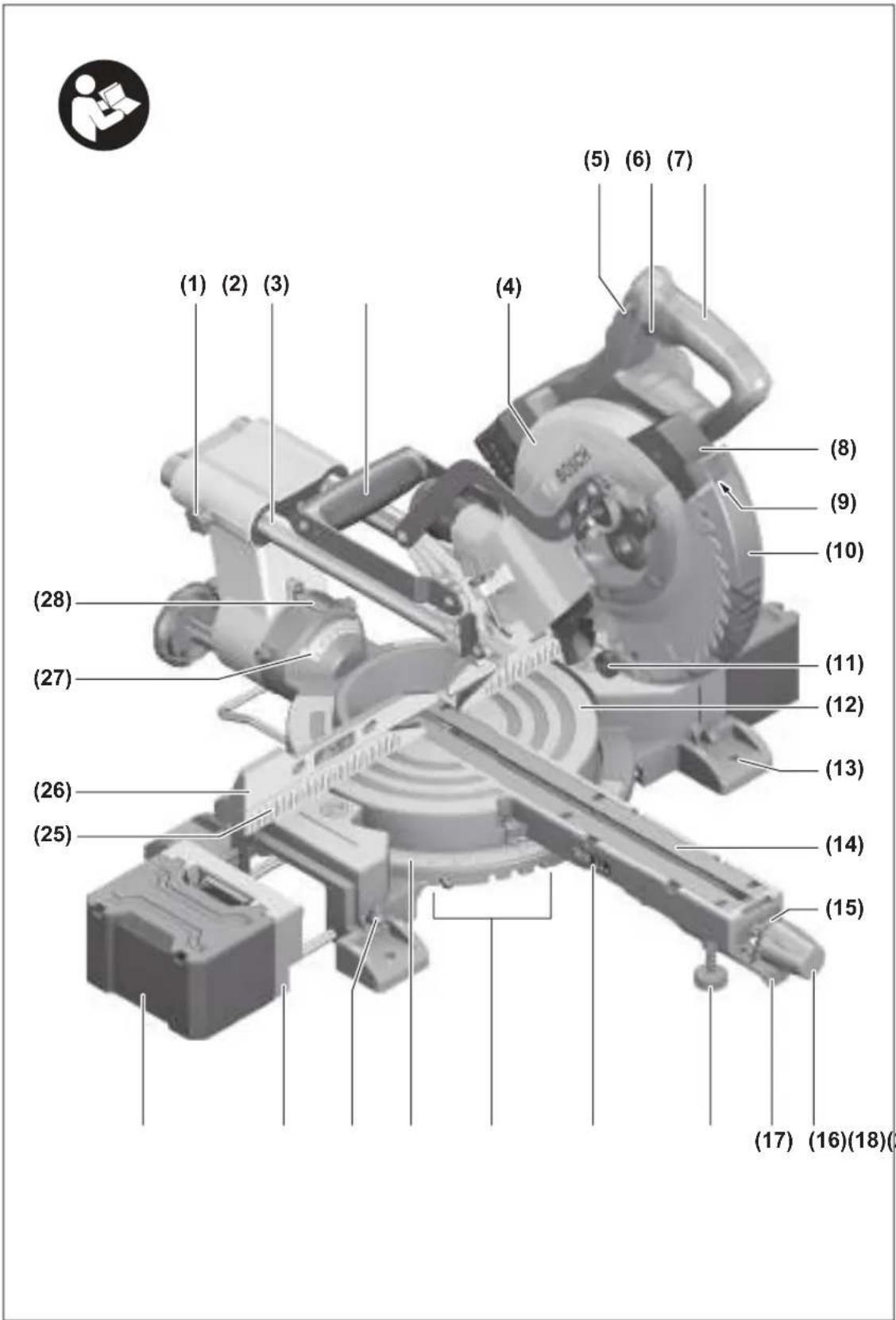 BOSCH GCM 18V254 D Professional - 1