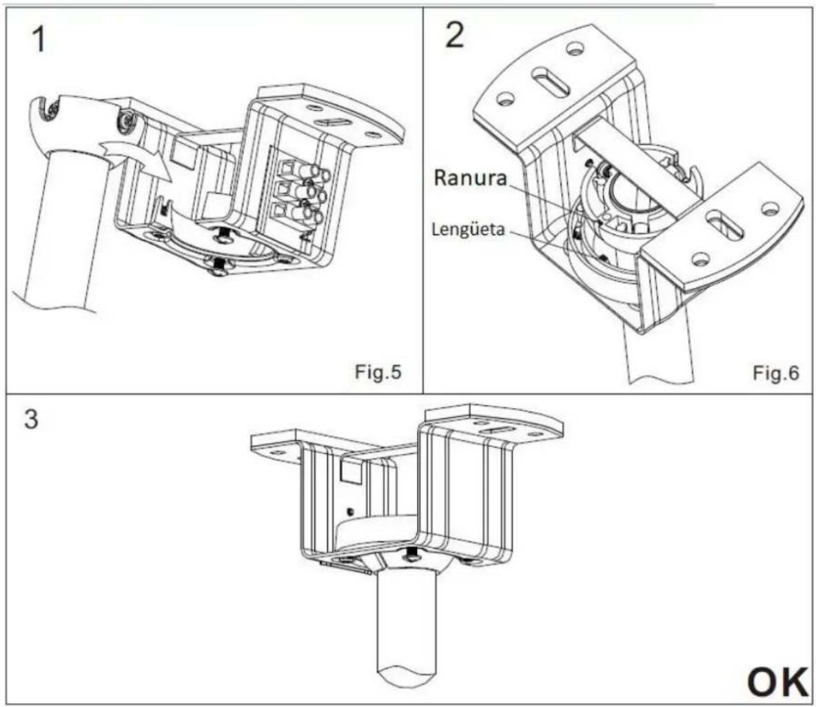 Orbegozo CP 110105 - Instalación del motor del ventilador en el soporte de suspensión. - 1