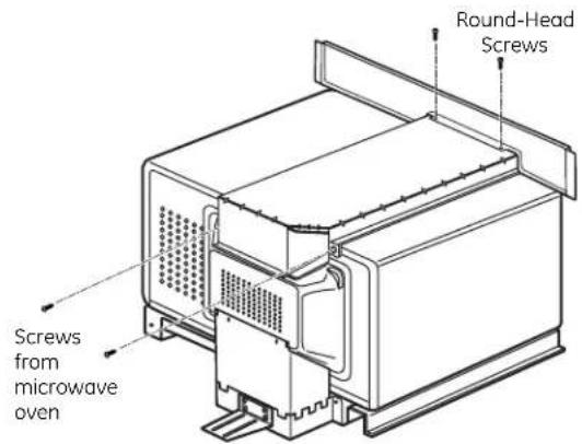 GE Profile JX1530CBH - ☐ 4 INSTALL UPPER DUCT AND TOP BRACKET - 1