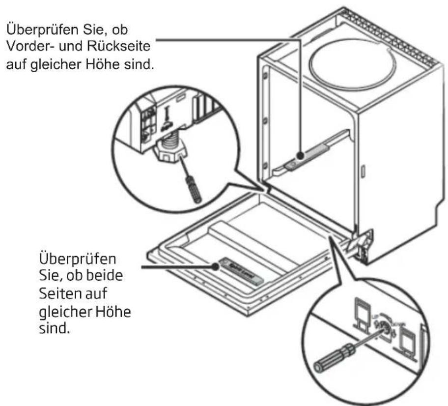 AMICA EGSP 147971 E - Schritt 5. Ausrichten des Geschirrspulers - 1