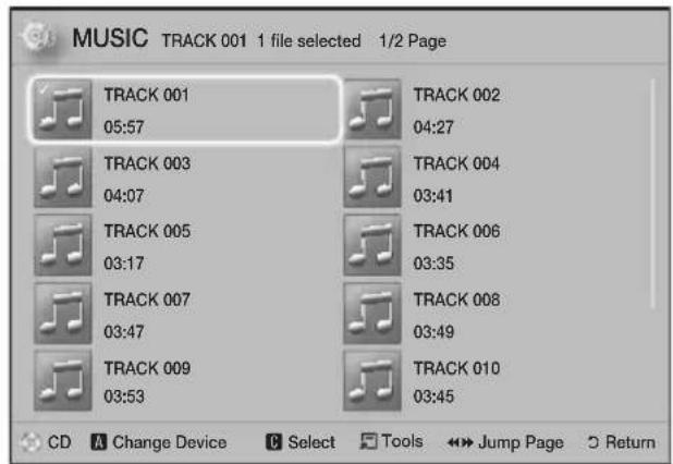 SAMSUNG HTJ5550K - Création d'une liste de lecture de musiques - 1