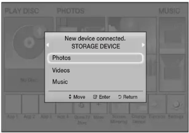 SAMSUNG HTJ5550K - Method 1 : If you connect a USB device while the product is turned on - 1