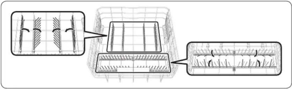 SAMSUNG DW60BG850B00ET - Verwenden der Klappzinken - 1