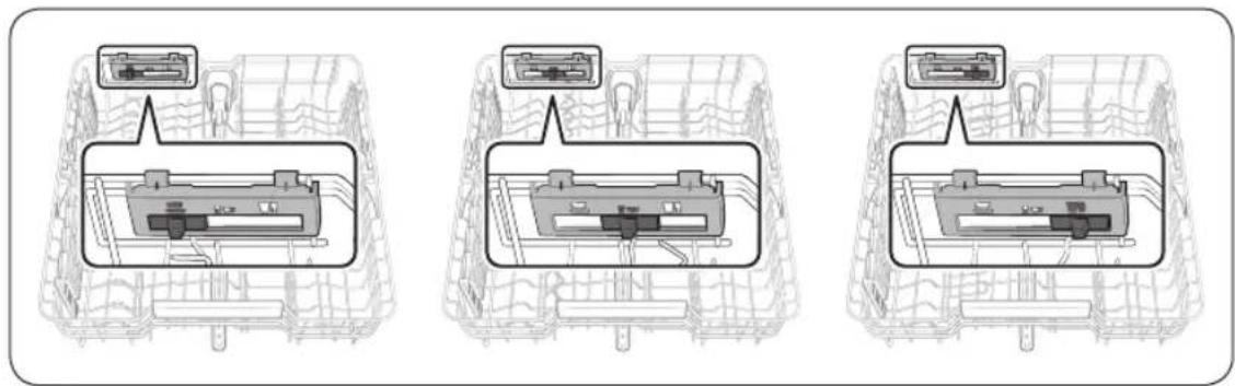 SAMSUNG DW60BG750SSLET - Korzystanie ze składanych uchwytów - 3