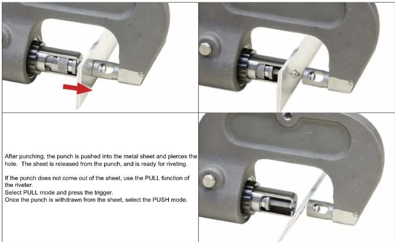 GYS Gyspress Premium 10T Push Pull US - PUNCHING AND SIZING HOLES FOR FLOW-FORM RIVETS - 3