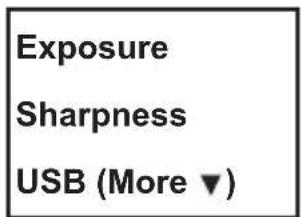 Exposure Sharpness USB (More ▼)