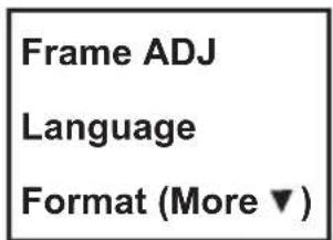 Frame ADJ Language Format (More ▼)