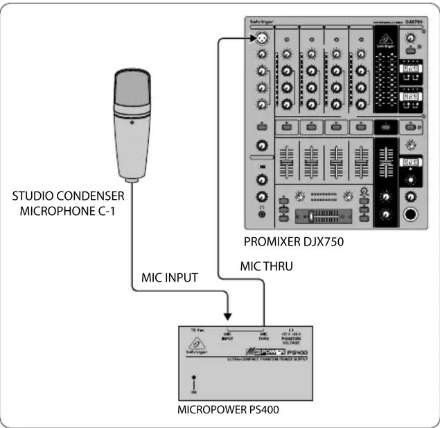 BEHRINGER MicroPower PS400 - Exemple de Systeme - 1