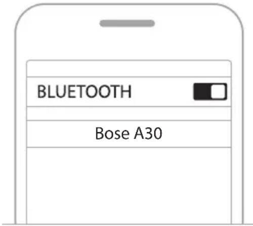 BOSE A30 Aviation Headset - Connect using the Bluetooth menu on your mobile device - 1