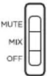 BOSE A30 Aviation Headset - INTERRUPTEUR DU MODE AUDIO SECONDAIRE - 3