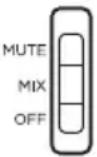 BOSE A30 Aviation Headset - INTERRUPTOR DE MODO DE ÁUDIO SECUNDÁRIO - 3