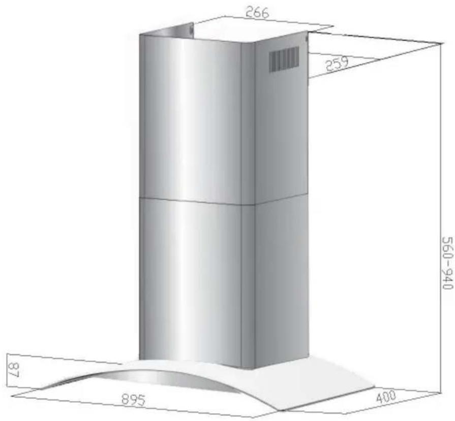 AYA AHDG6X - Installation drawing(Line Drawing) - 1