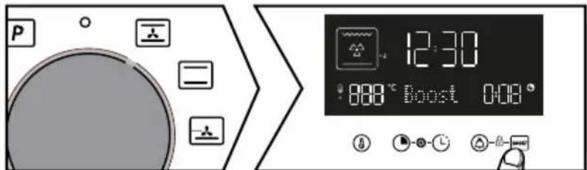 BRANDT BXP2337B - - Obsługa trybu Boost (podgrzewanie wstępne) - 1