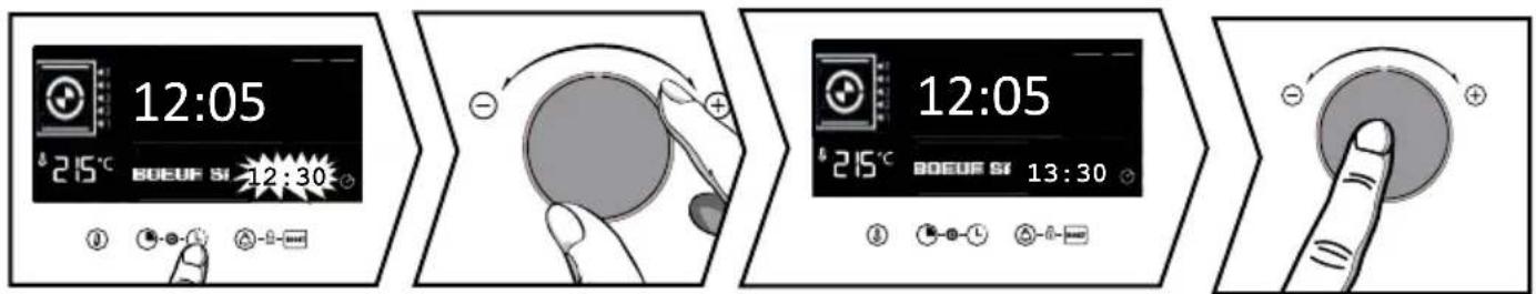 BRANDT BXP2337B - - Modification de l'heure de fin de cuisson - 1