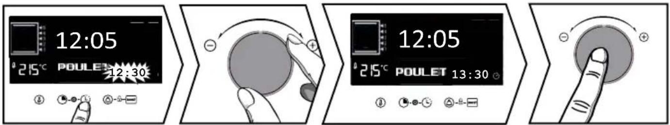 BRANDT BXP2337B - - Modification de l'heure de fin de cuisson - 1