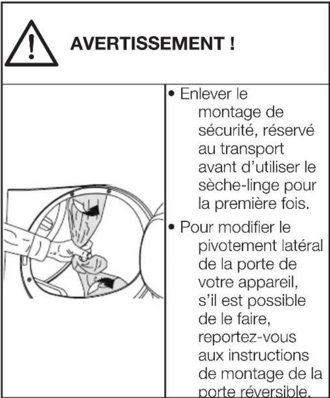 AYA ASLCPP82 - Enlever le montage de sécurité servant au transport - 1