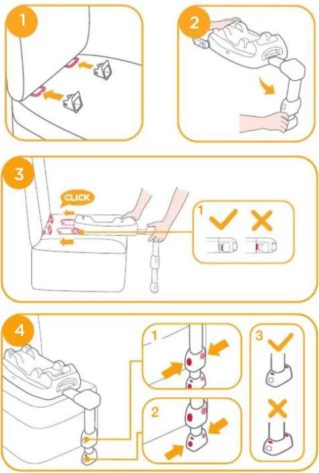 Joie iBase Lx 2 - i-Level™ Recline/i-Gemm™ 3/ i-Snug™ 2/i-Juva/i-Jemini infant child restraint attachment to i-Base™ Ix 2 - 3