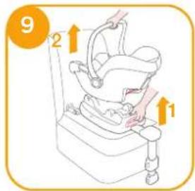 Joie iBase Lx 2 - i-Level™ Recline/i-Gemm™ 3/ i-Snug™ 2/i-Juva/i-Jemini infant child restraint attachment to i-Base™ Ix 2 - 8