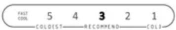 AMICA KGCN 387 110 R - Position 5 Im Gerät herrscht die niedrigste Temperatur (im Inneren ist es kälter) - 3
