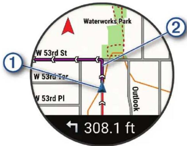 GARMIN Forerunner 965 - Navigation jusqu'au point de départ pendant une activité - 1