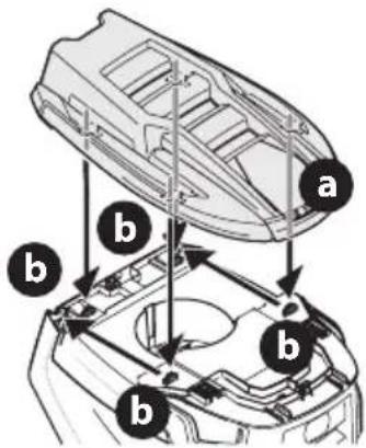 TROY-BILT Super Bronco 42E XP - Instalación de la tapa del capó a presión (si corresponde) - 1