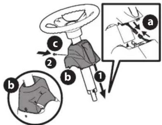 TROY-BILT TB30E XP - Installing the Steering Wheel Assembly - 3