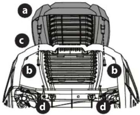 TROY-BILT Super Bronco 46K XP - Instalación de la Tapa del Capó Atornillada (si fuese necesario) - 1