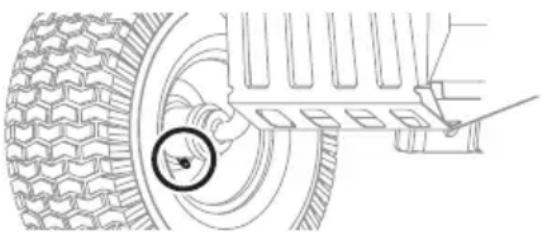 TROY-BILT Super Bronco 54K XP - Lubricating Front Wheels - 2