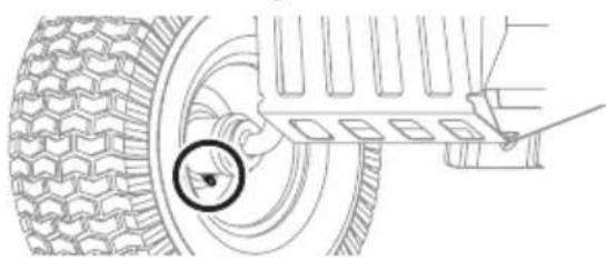 TROY-BILT Super Bronco 46K FAB XP - LUBRICATING FRONT WHEELS - 2