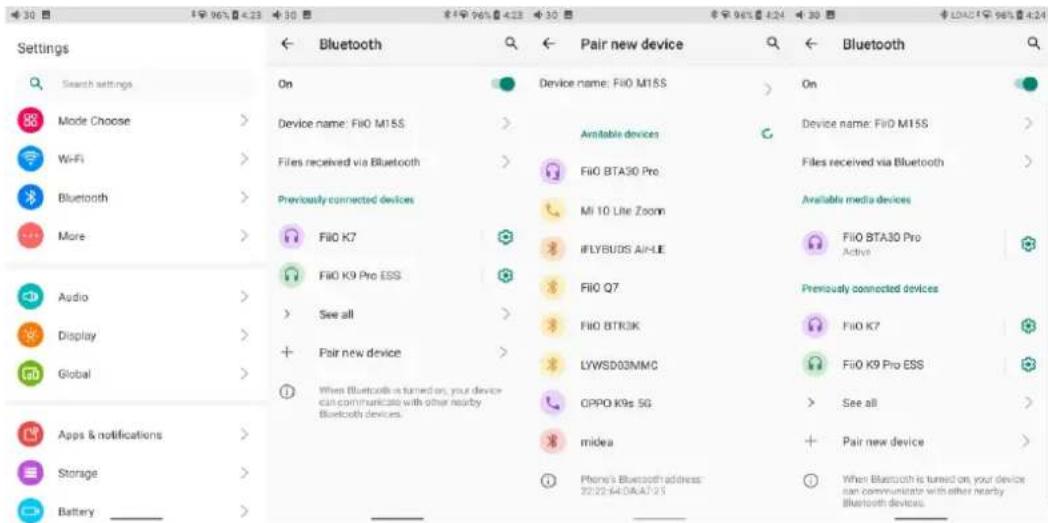 FiiO M15S - Comment utiliser le M15S comme récepteur Bluetooth ? - 1
