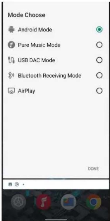 FiiO M15S - Cinq modes de travail - 1