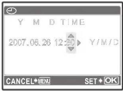 OLYMPUS X785 - About the date and time setting screen - 6