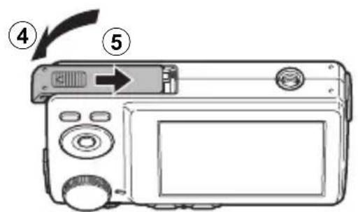 OLYMPUS X785 - b. Inserte la bateria en la camarra. - 2