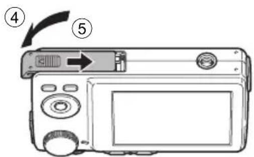OLYMPUS X785 - b. Insert the battery in the camera - 3