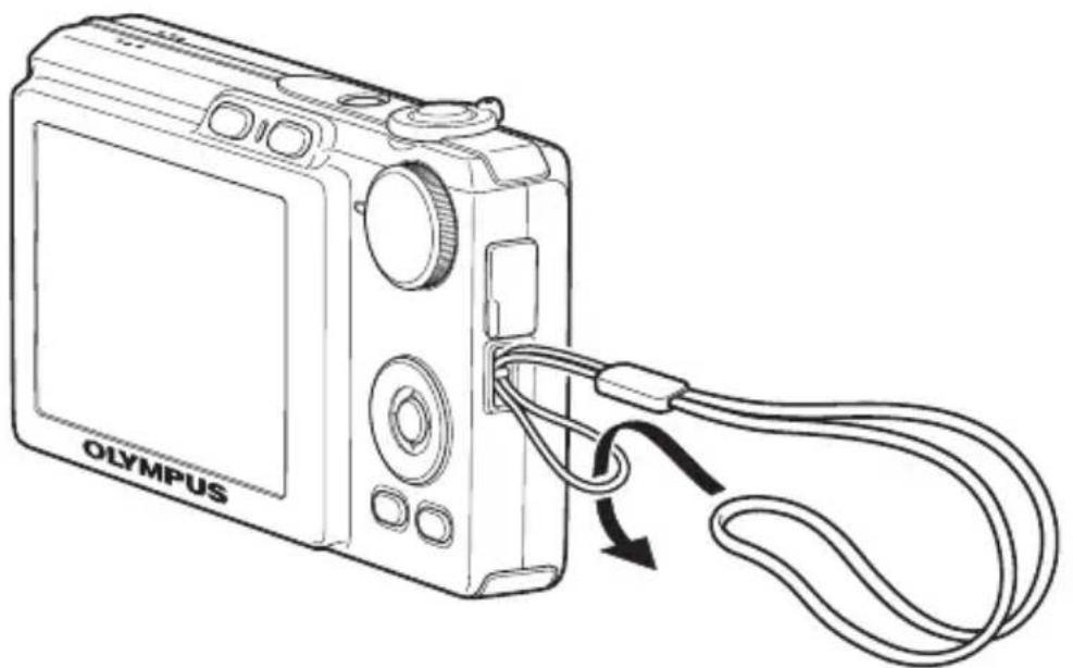 OLYMPUS X785 - Attach the strap - 1